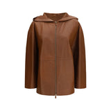 Max Mara Brown Lamb Ovis Aries Leather Jacket
