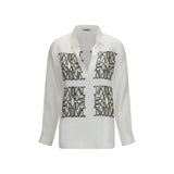 Max Mara White Silk Dress Shirt