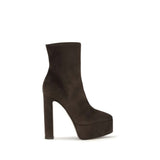 LE SILLA Brown Suede Leather Ankle Boots