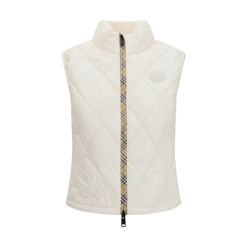 Gilet sans manches matelassé Cheswick en polyester blanc Burberry