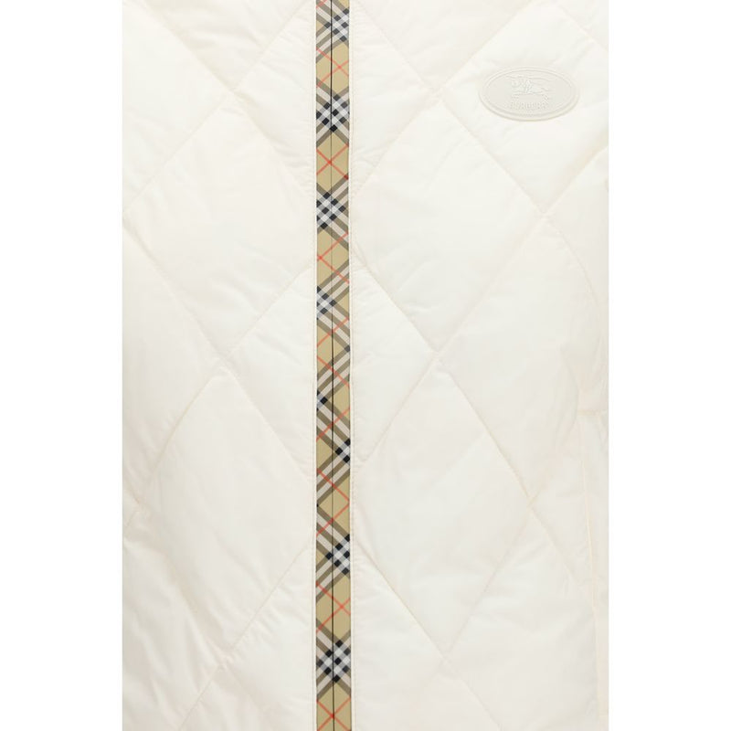 Gilet sans manches matelassé Cheswick en polyester blanc Burberry
