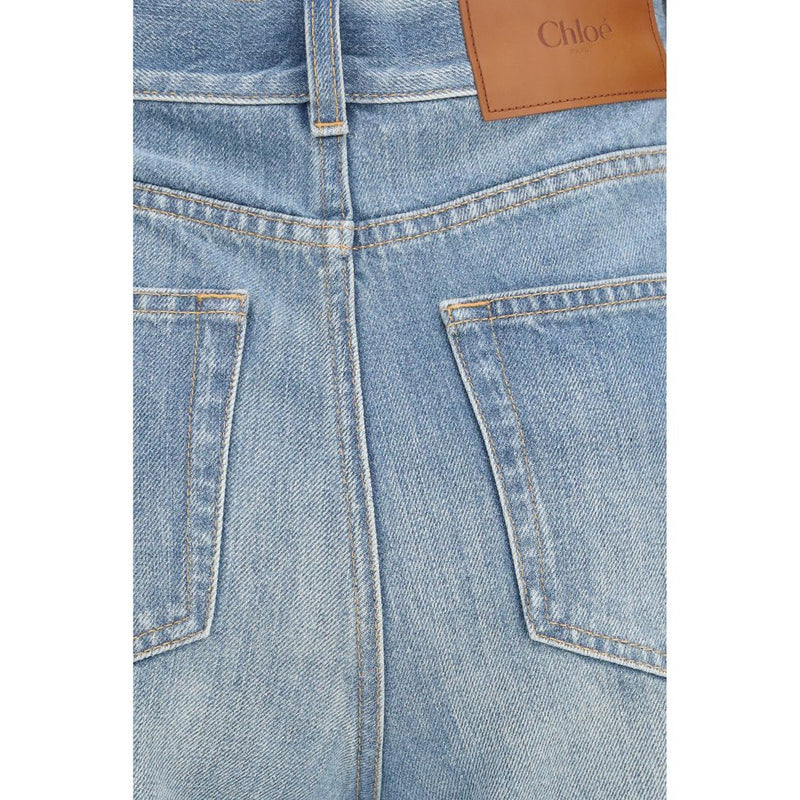 Chloé Blue Cotton Flared Jeans for Women