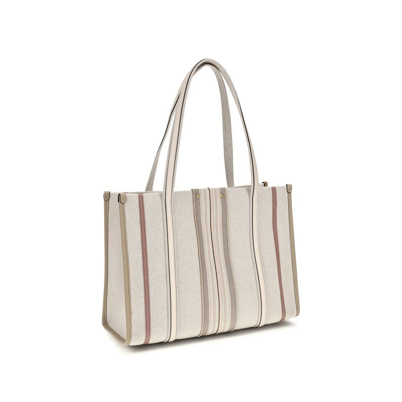 Chloé Woody Loop Beige Cotton Shoulder Bag