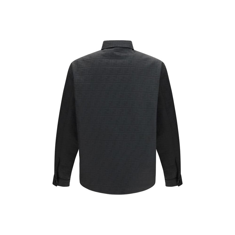 Fendi Black FF Jacquard Nylon Shirt for Men