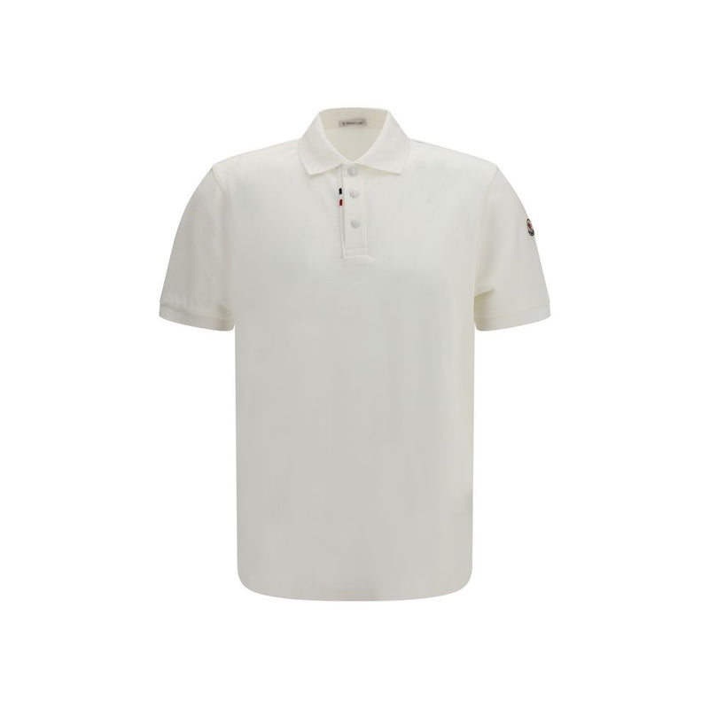 Moncler White Cotton Polo Shirt - Classic & Versatile
