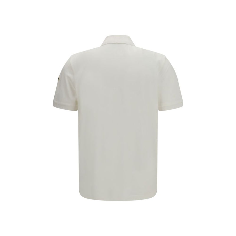 Moncler White Cotton Polo Shirt - Classic & Versatile