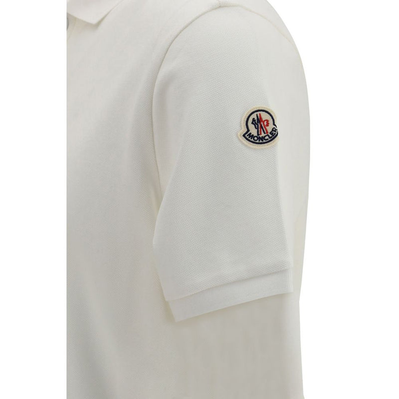 Moncler White Cotton Polo Shirt - Classic & Versatile