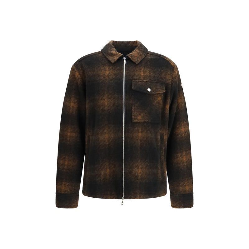 Moncler Brown Polyester Jacket for Men