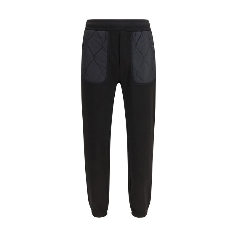 Moncler Black Cotton Athletic Pants for Men