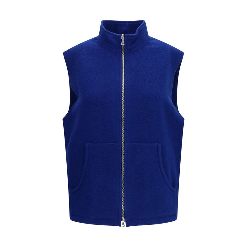 RIER Blue Wool Oves Aries Sleeveless Jacket for Women