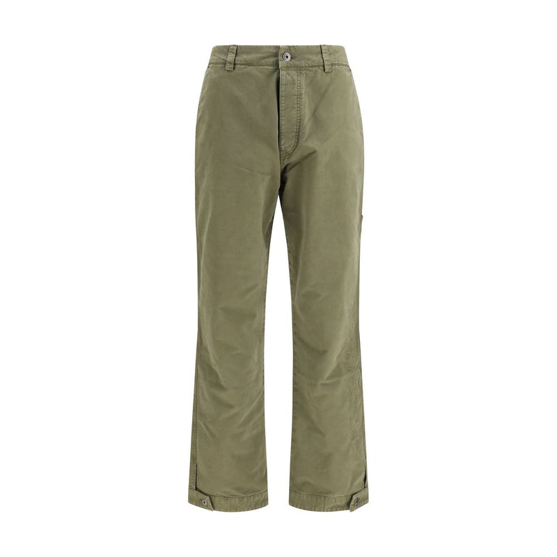 Off-White Bicolor Cotton Casual Pants - Racing Staff Collection