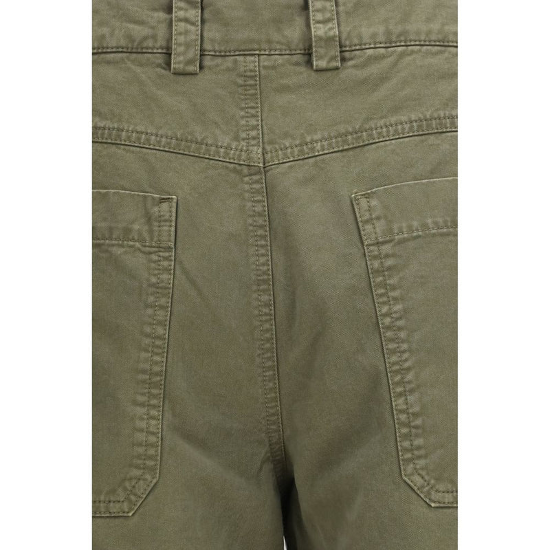 Off-White Bicolor Cotton Casual Pants - Racing Staff Collection