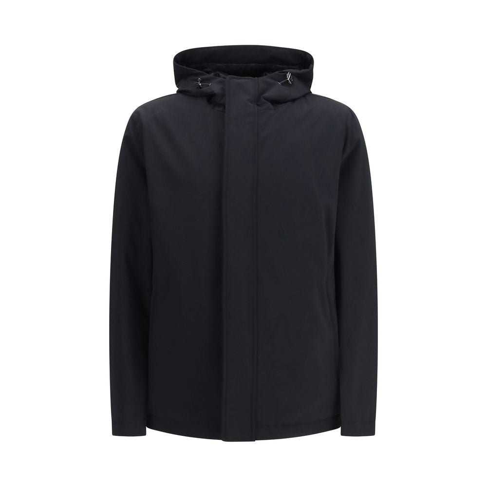 Herno Black Polyester Shell Jacket - Water-Repellent Design
