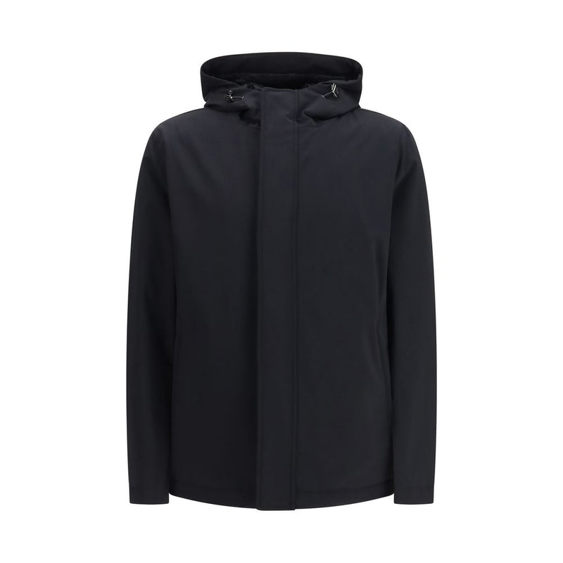 Herno Black Polyester Shell Jacket for Men