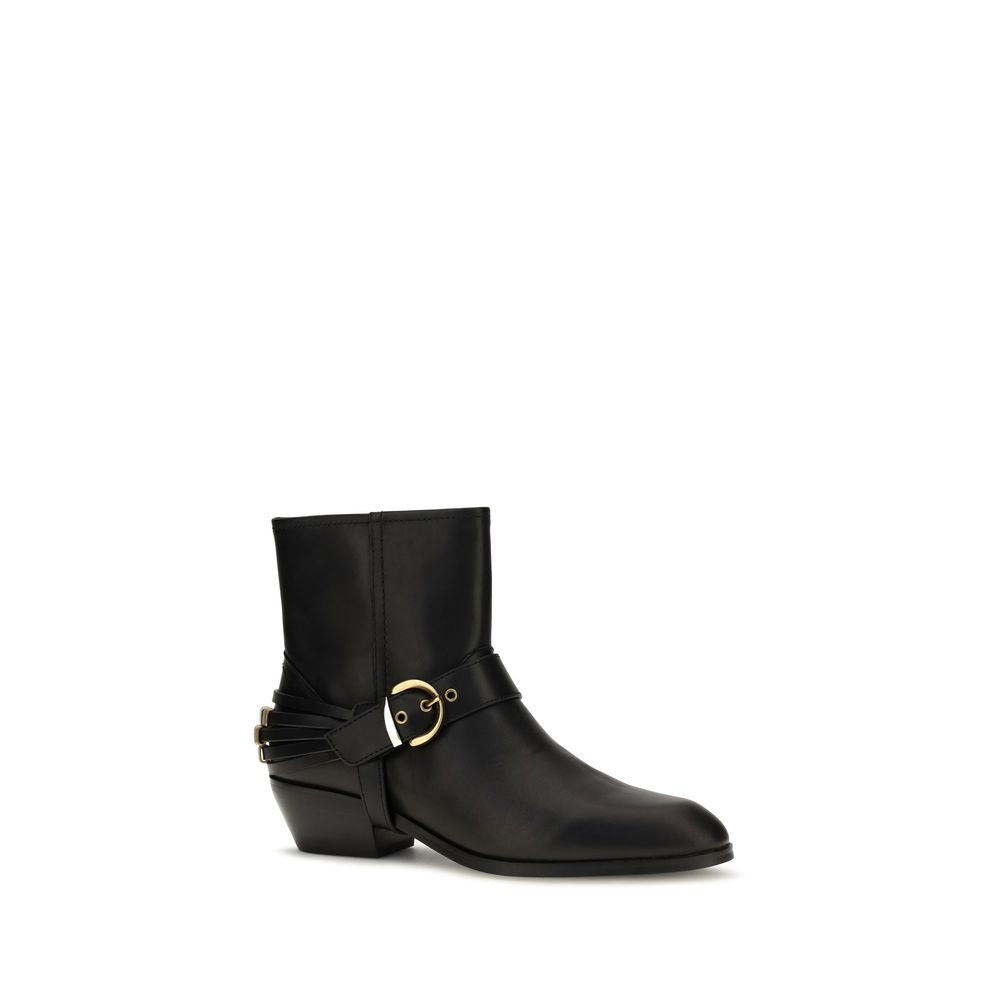 PINKO Jane 07 Black Calf Leather Ankle Boots