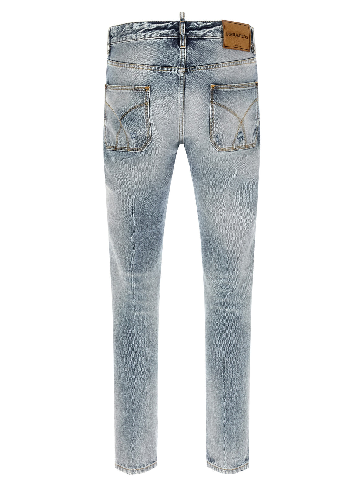 Dsquared² Teddy Stonewashed Blue Cotton Jeans