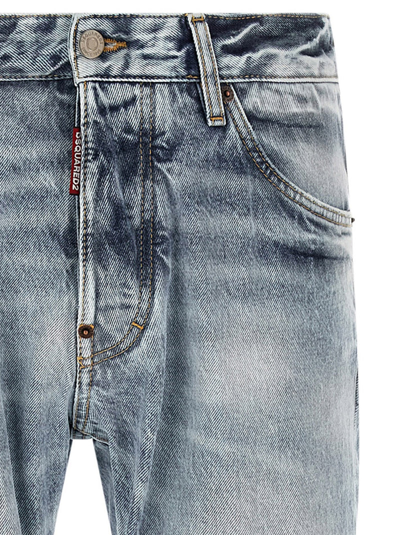 Dsquared² Teddy Blue Cotton Stonewashed Jeans