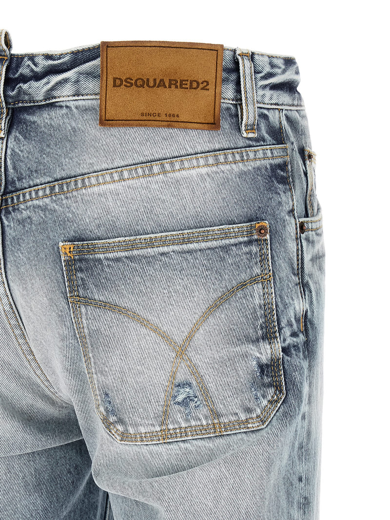Dsquared² Teddy Blue Cotton Stonewashed Jeans