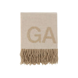 Ganni White Wool Oves Aries Foulard - Élégance et Confort