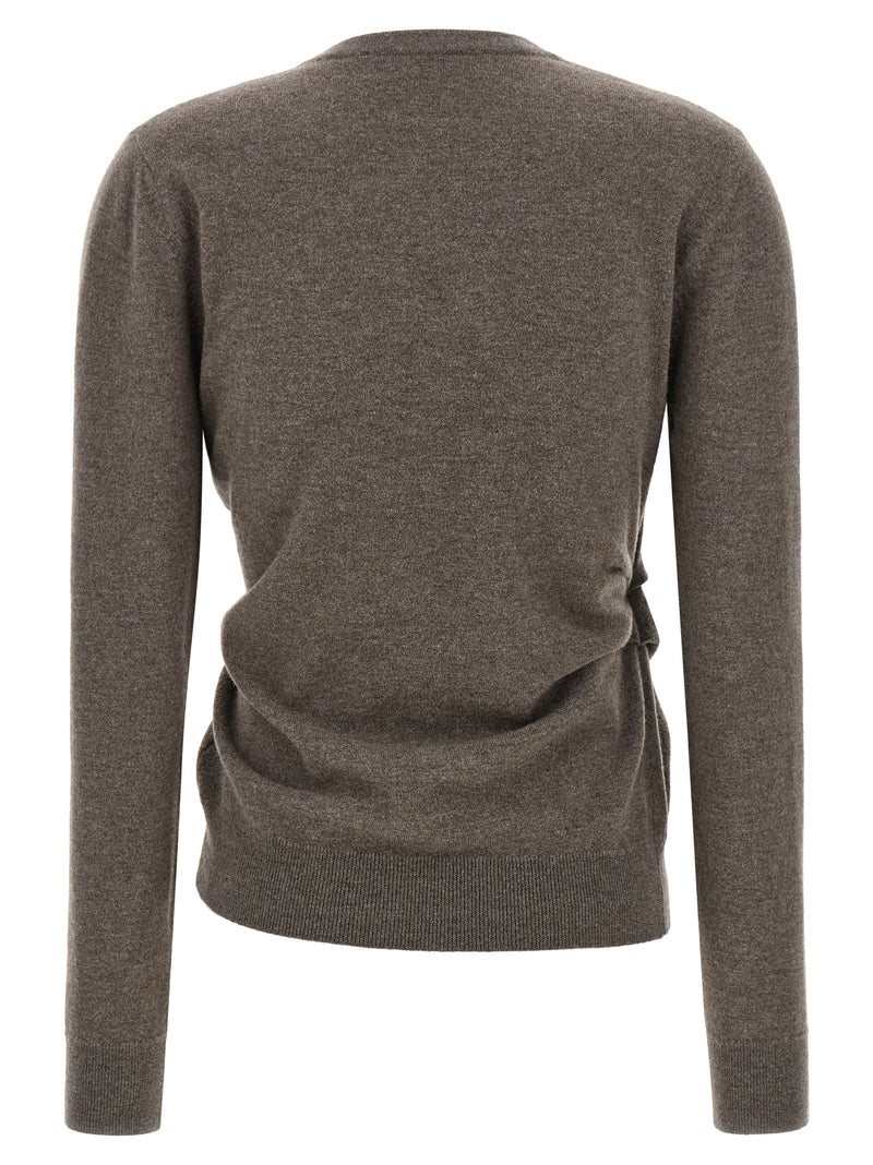 Rohe Twisted Ballet Brown Wool Cardigan
