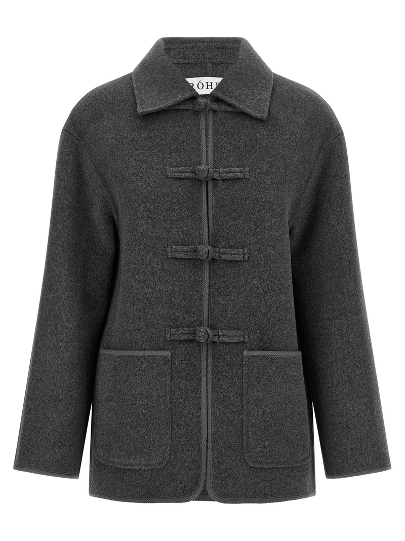 Rohe Gray Wool Coat - Luxurious Wool and Cashmere Blend