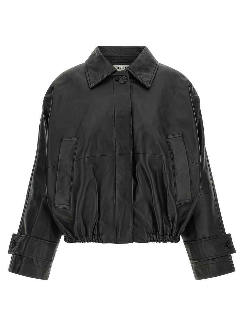 Rohe Black Lamb Leather Blouson Jacket