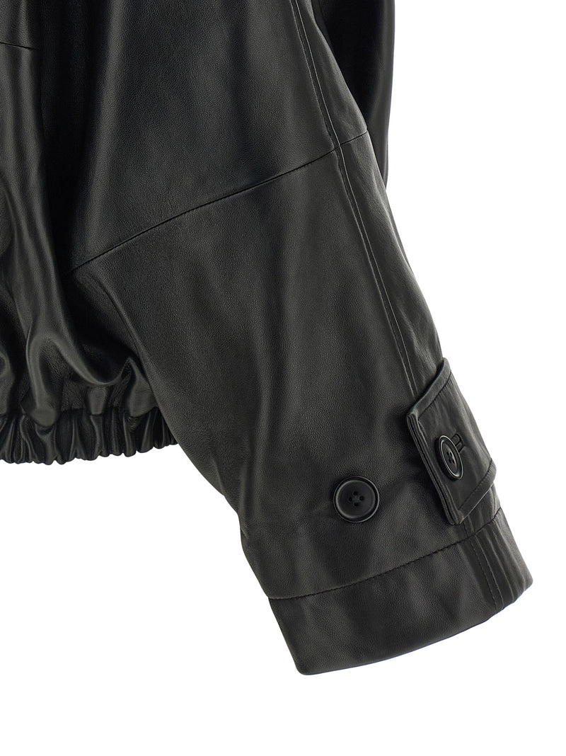 Rohe Black Lamb Leather Blouson Jacket