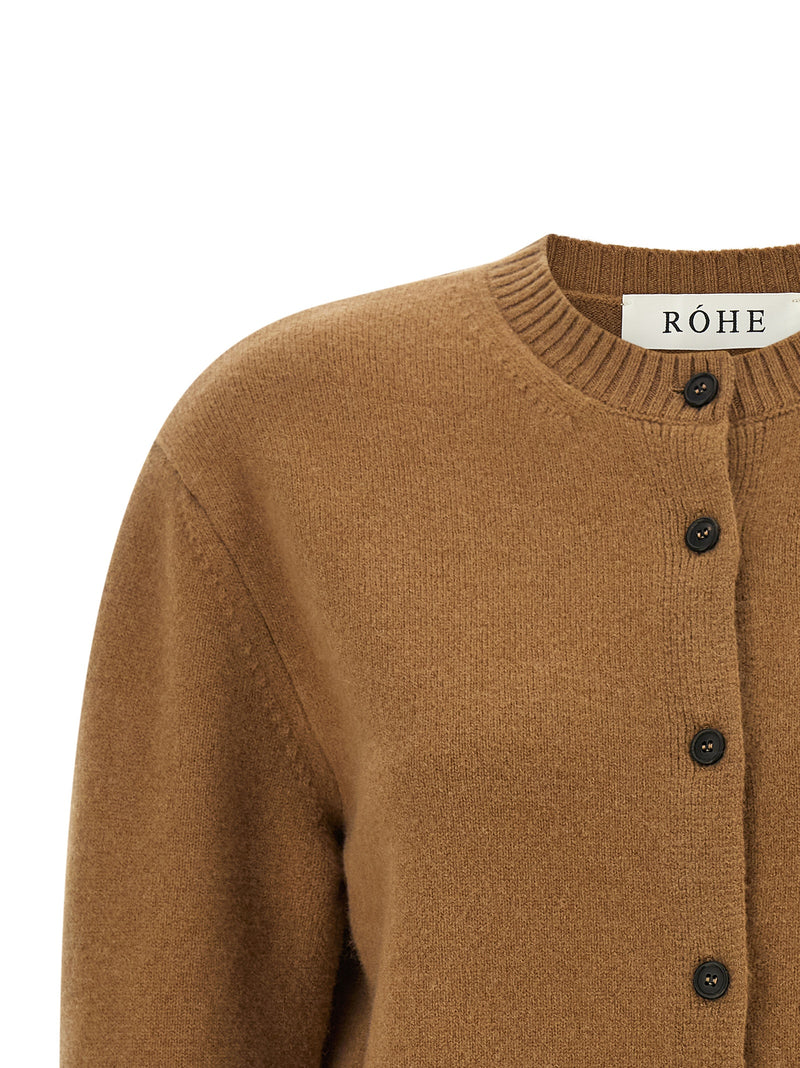 Rohe Brown Wool Cardigan - Luxurious Comfort and Style
