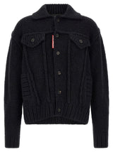 Dsquared² Blue Marabou Cardigan