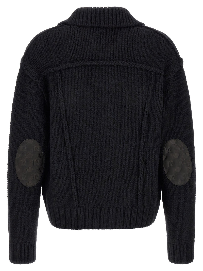 Dsquared² Blue Marabou Cardigan - Urban Sophistication