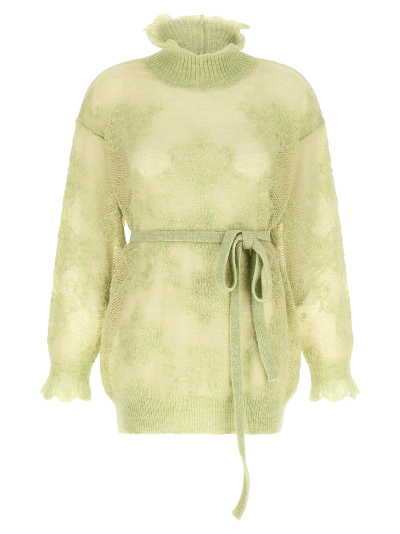 Twinset Bicolor Polyamide Cardigan - Elegant Maxi Sweater