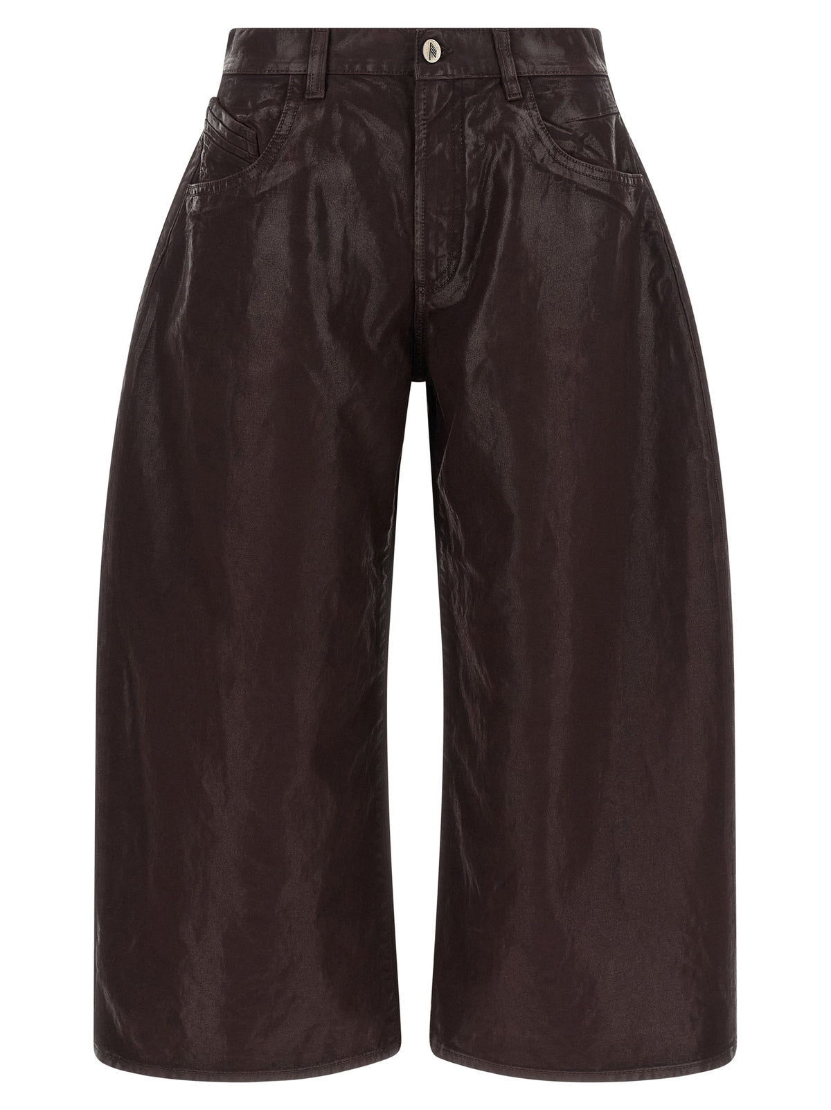 The Attico Purple Cotton Cropped Pants