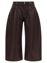 The Attico Purple Cotton Cropped Pants