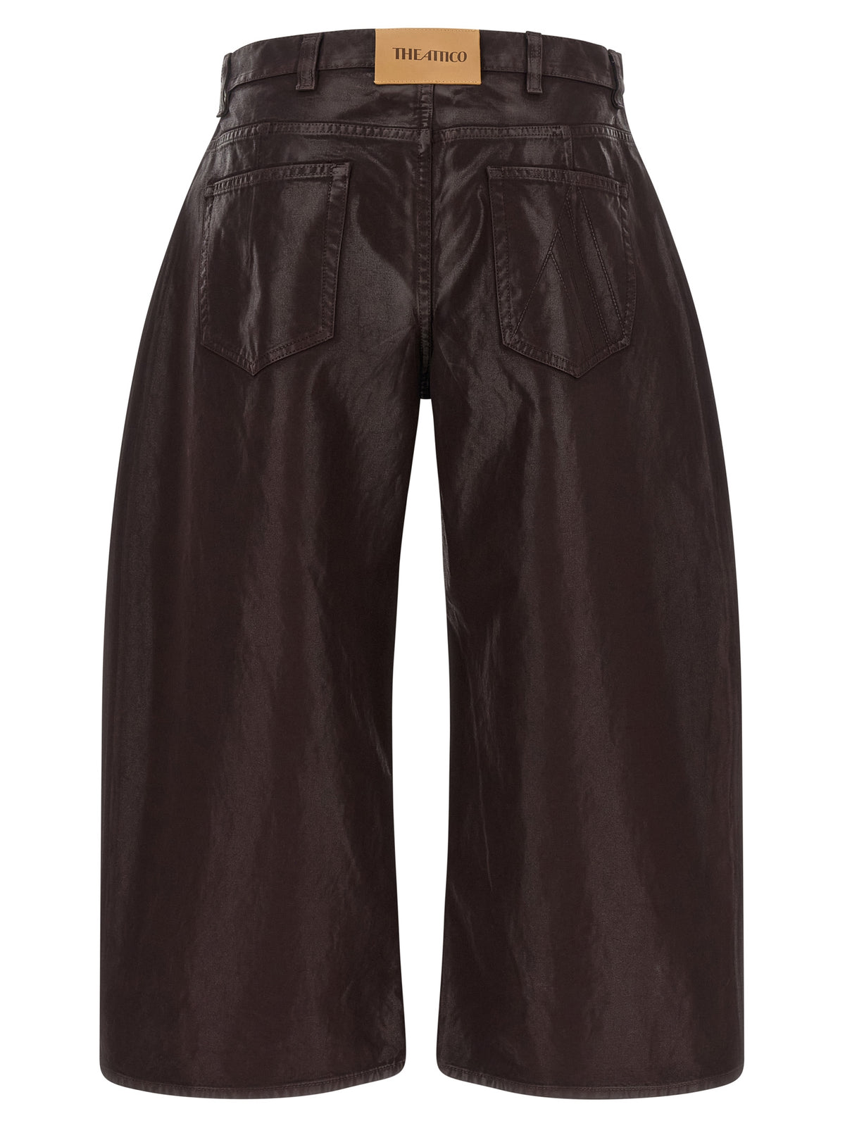 The Attico Purple Cotton Cropped Pants