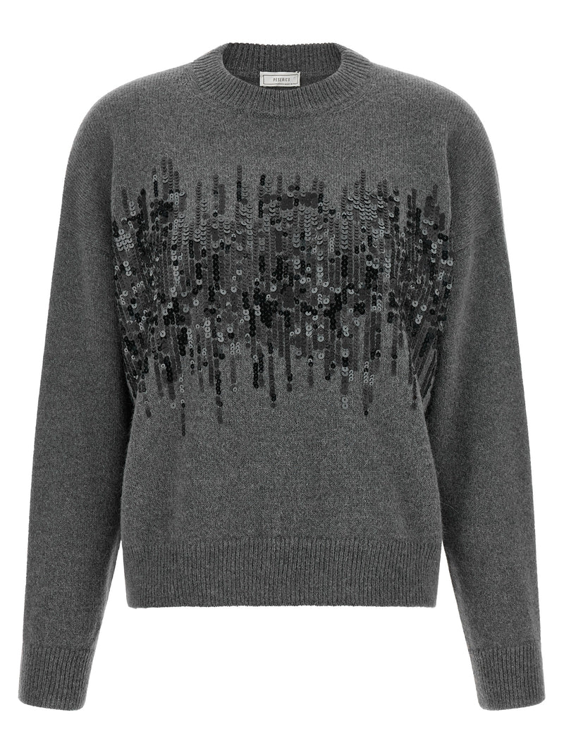 Peserico Gray Wool Cardigan for Women