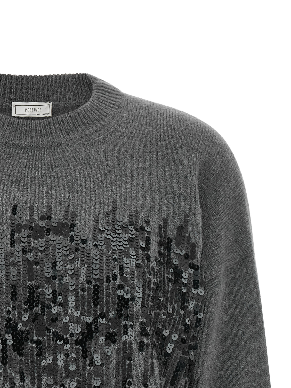 Peserico Gray Wool Cardigan