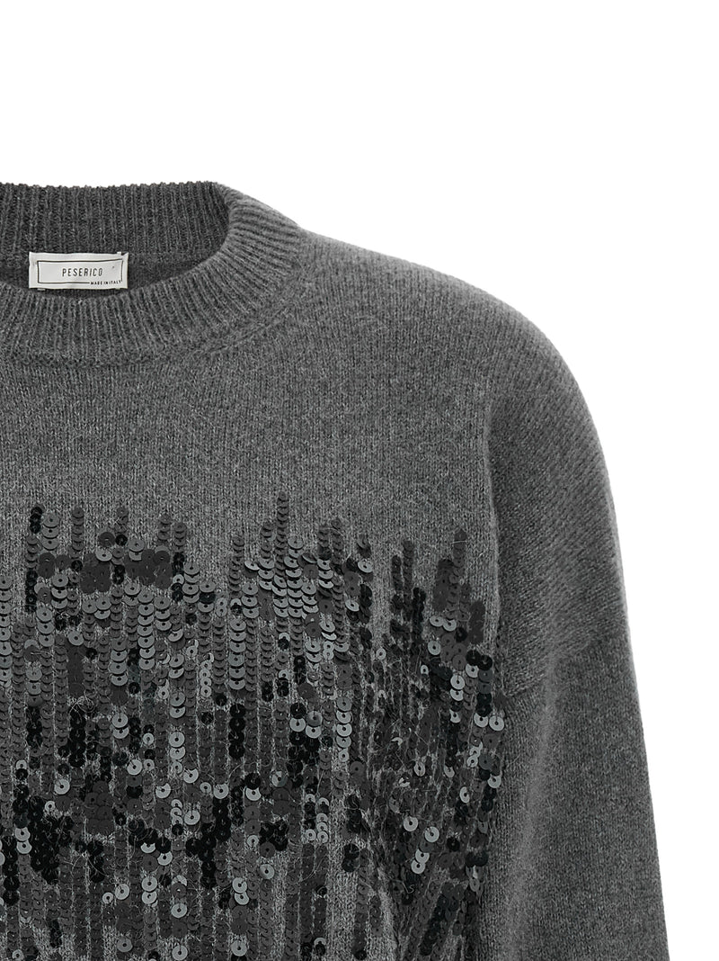 Peserico Gray Wool Cardigan for Women