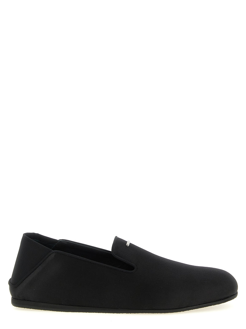 Giuseppe Zanotti Rupert Black Viscose Slip-On Loafers
