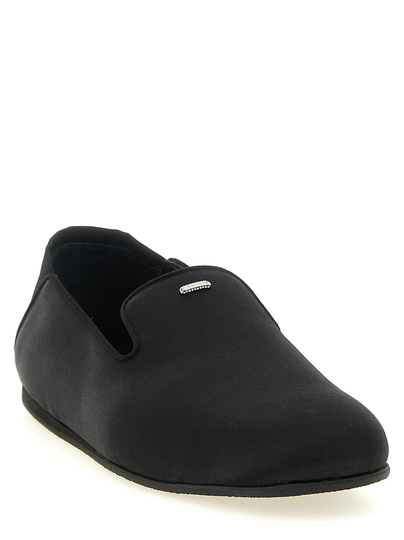 Giuseppe Zanotti Rupert Black Viscose Slip-On Loafers