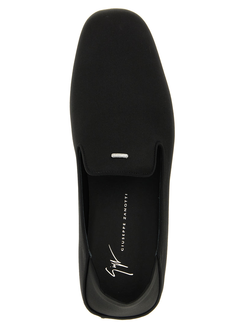 Giuseppe Zanotti Rupert Black Viscose Slip-On Loafers