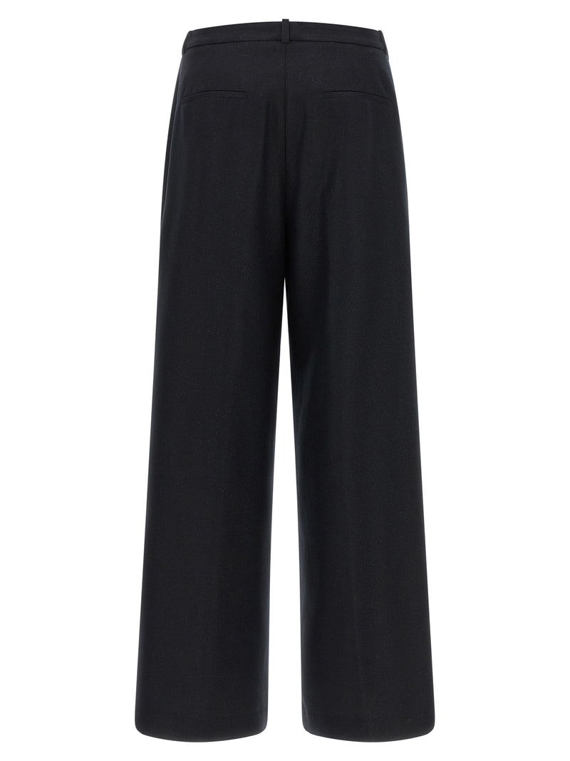 Peserico Blue Virgin Wool Palazzo Trousers for Women