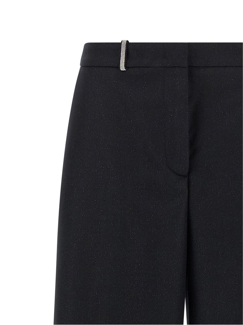 Peserico Blue Virgin Wool Palazzo Trousers for Women