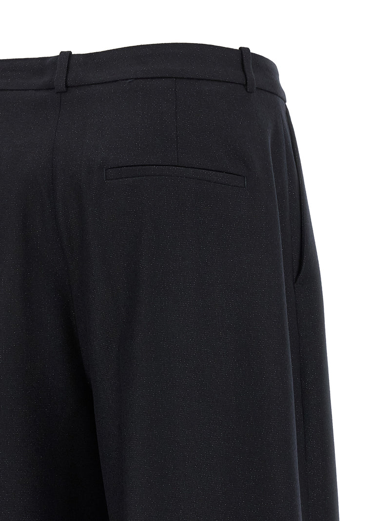 Peserico Blue Virgin Wool Palazzo Trousers for Women