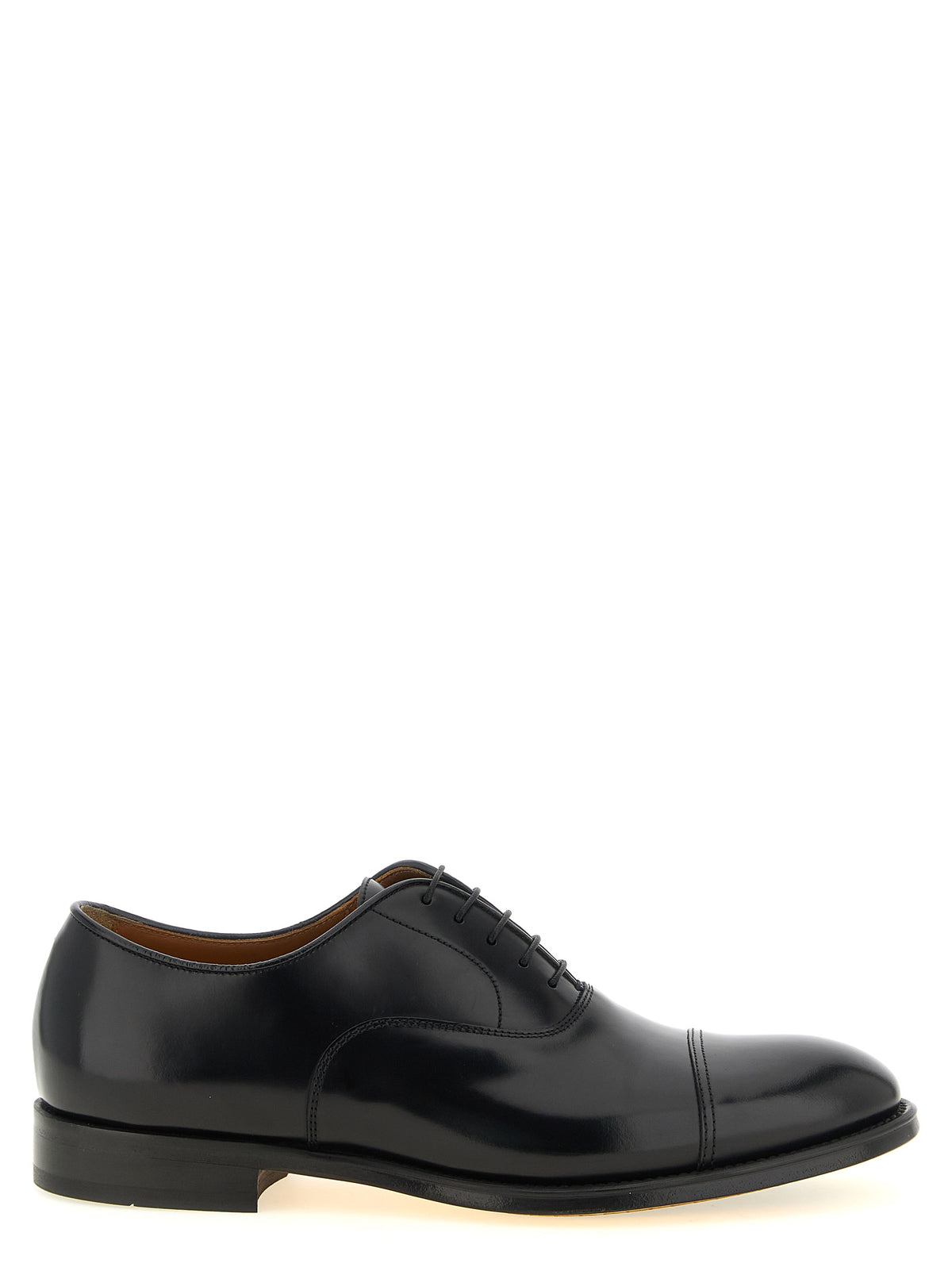 Doucal's Black Leather Oxfords And Derbies