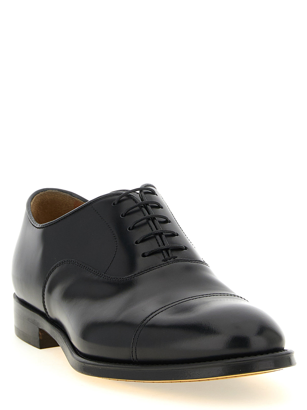 Doucal's Black Leather Oxfords And Derbies