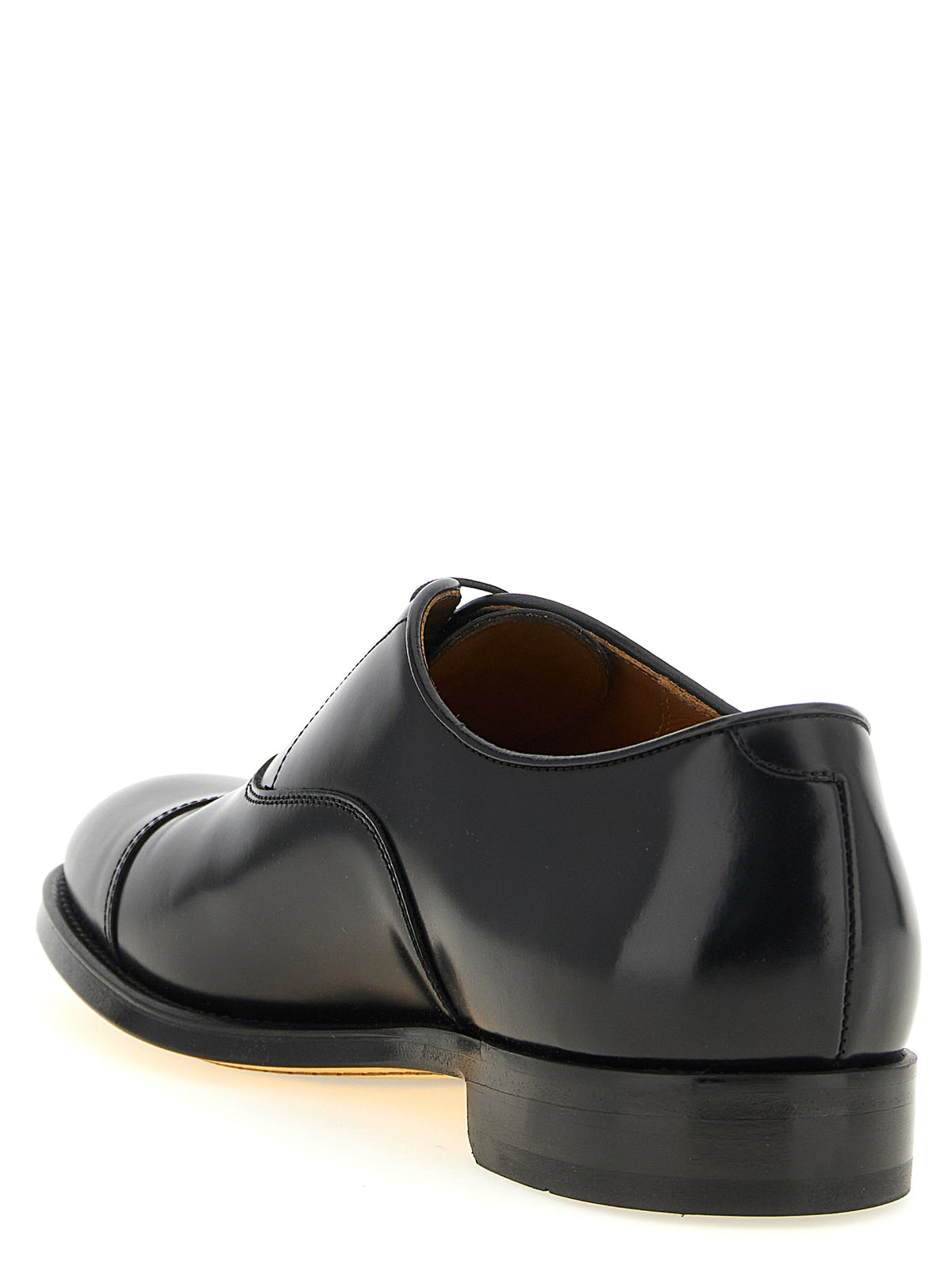 Doucal's Black Leather Oxfords And Derbies
