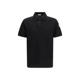 Moncler Black Cotton Polo Shirt