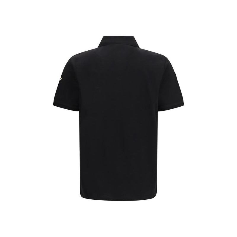Moncler Black Cotton Polo Shirt - Essential Casual Wear