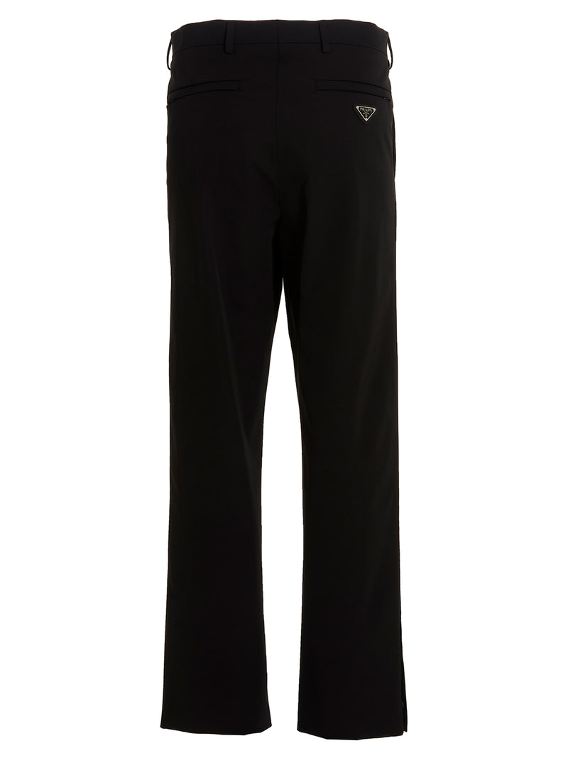 Pantalon Casual Noir en Polyester PRADA