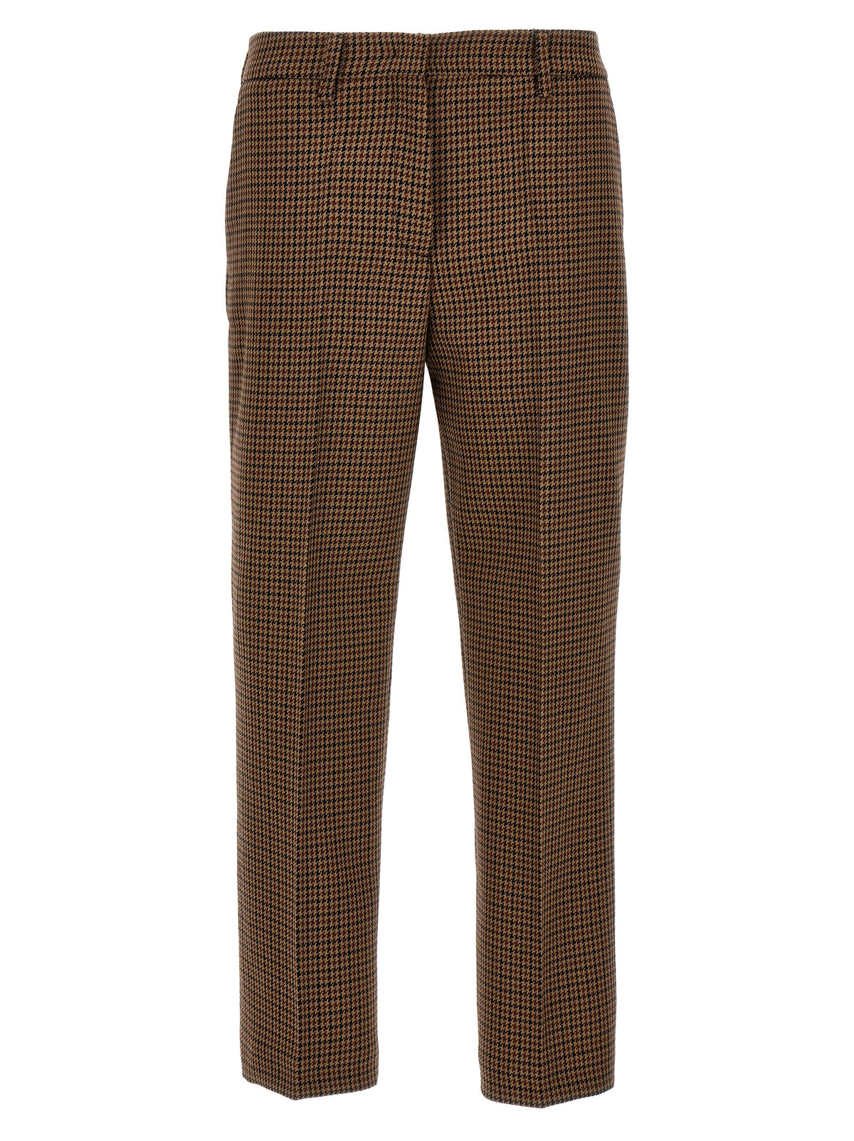 Prada Brown Virgin Wool Casual Pants
